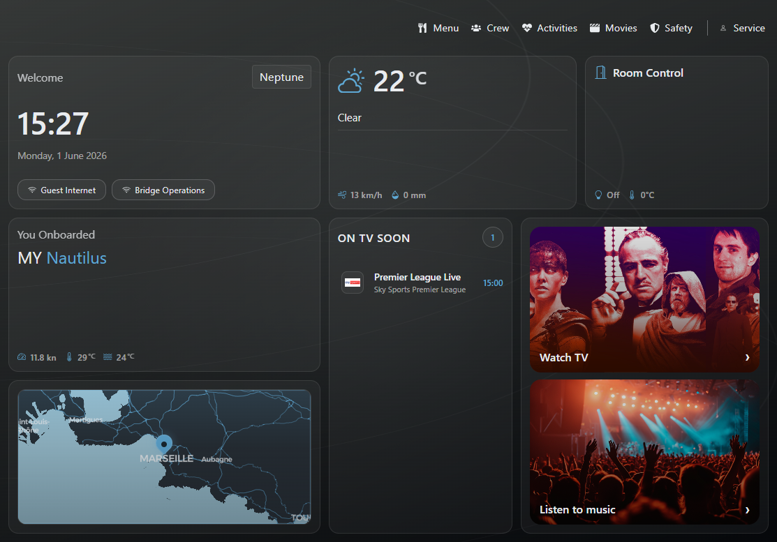 Home dashboard screenshot