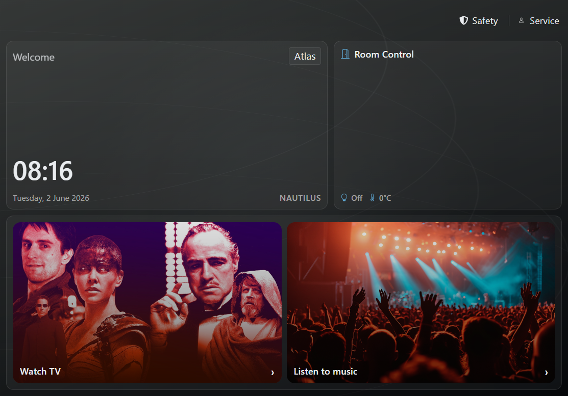 Simple dashboard screenshot